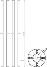 Dehn bevestigingsset voor zijdelingse luchtaansluitstangen StSt D10mm - 819184