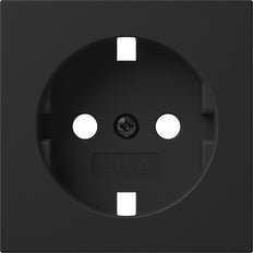 Gira System 55 Schuko stopcontactdeksel zwart zonder stopcontact - 4920005