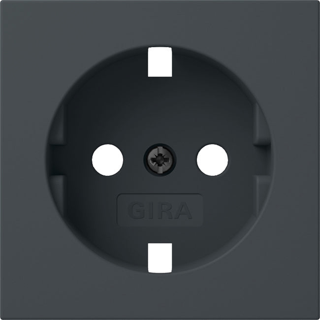 Gira Systeem 55 Antraciet Schuko Contactdoos Afdekplaat - 492028 [2 stuks]