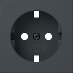 Gira Systeem 55 Antraciet Schuko Contactdoos Afdekplaat - 492028 [2 stuks]