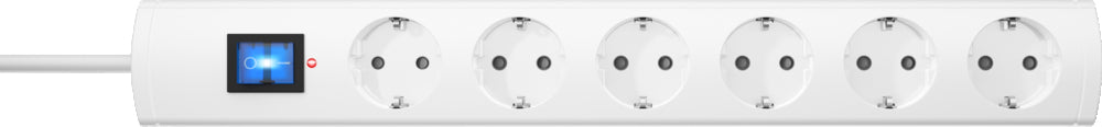 Kopp Universele Plus 6-voudige stekkerdoos met overspanningsbeveiliging wit - 233202008