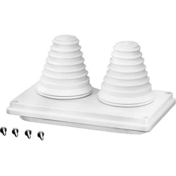 Hensel kabelinvoerflens met 2 montagepluggen tot 72 mm IP55 - MV FP 66