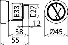 Dehn Sluitelement Voor E27 E33 Schroef Inzetstuk Eendelig - 785640