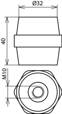 Dehn UV-bestendige isolator voor potentiaalvereffeningsstaaf - 472210