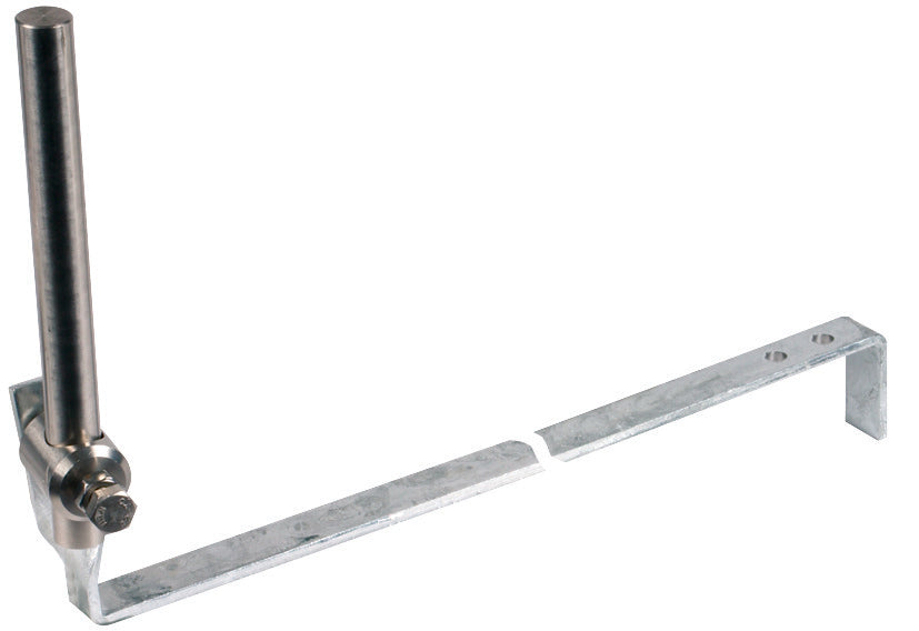 Hengelhouder met beugel L475mm voor schuin dak met bout - 223005