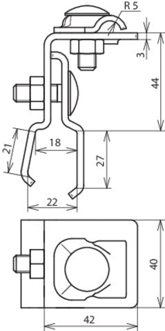 Dehn Aluminium Dakleiderhouder Voor Rd 6-10mm Tinnen Daken - 223070