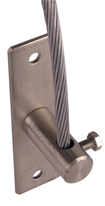 Dehn Spanblok RD 8mm StSt 2 bevestigingsgaten D 10,5mm ASK 8 150 40 V2A - 241009