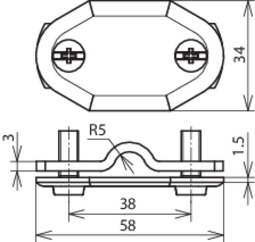 Dehn Nummerplaat Al Voor Rd 7-10M Fl 30Mm Overspanningsveilige Montageset - 480003 [2 stuks]