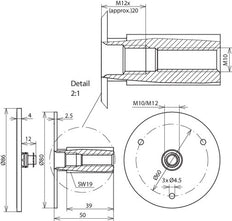 DEHN vaste aardingsklem M10 M12 roestvrij staal Accessoires - 478012