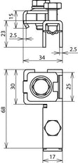 Dehn Houder voor doorlopende spanband - 540110