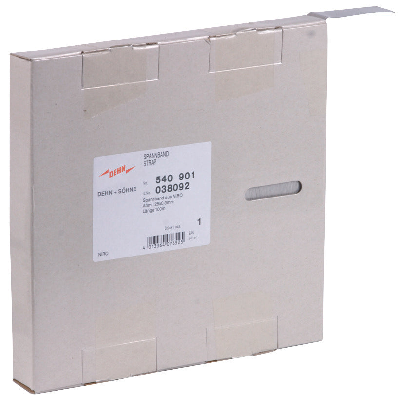 Dehn Roestvrij Staal Spanband 25x0,3mm Lengte 100m V2A - 540901