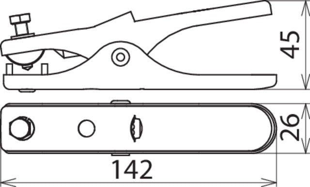 Aardingstang L 140mm St GalZn Voor Rd 16mm Fl 13mm 200A - 546025