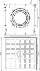 Dehn UF testvoegdoos kunststof 197x197x204mm zonder testvoeg - 549051