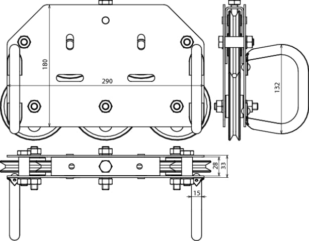 Dehn draadrichter St/Gal Zn voor Rd 7-10mm met 5 geleiderollen - 597004