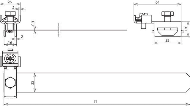 Dehn aardingsbuisklem met aansluitset - 540912