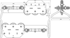 Dehn draadrichter St Gal Zn voor rd 7-10mm met 10 geleiderollen - 597005