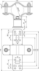 Dehn Roestvrij Staal Wandmontagebeugel Met Klang Voor Buizen D 40-50mm - 105342