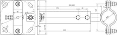 Dehn Verstelbare Montagebeugel Voor Buizen D 60mm Bereik 250-350mm - 105345