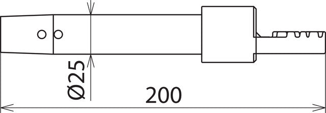 Dehn Adapter With Gear Coupling For Insulation Stick 25mm 200mm - 766055