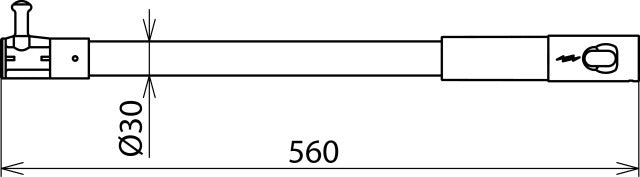 Schakelstangkop tot 36KV 50Hz met insteekkoppeling - 766164