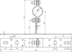 Dehn WB D40 WA V2A Montagebeugel met klem voor buizen - 105140
