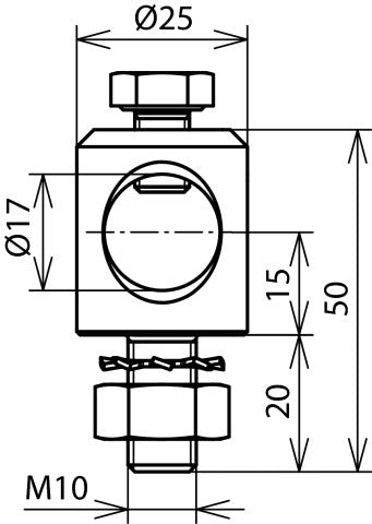Dehn Klembout D 16mm Stst Met Schroefmoer En Sluitring - 106309