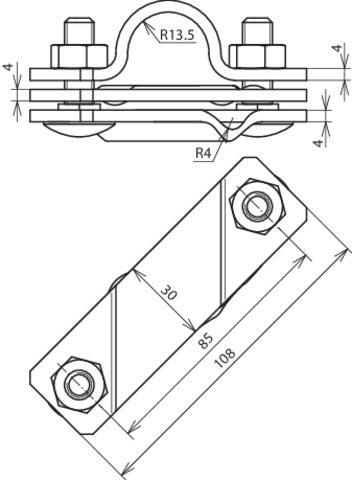 Dehn Verbindingsklem Voor Buisvormige Aardstaaf St Tzn D 27mm - 640015
