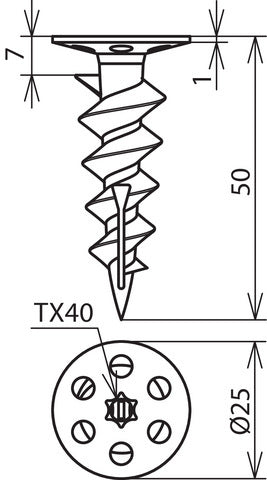 Dehn Hardschuimplaten Drevel L 50mm PA Voor Schroeven D 4,5mm - 200600 [2 stuks]