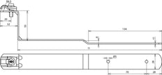Dehn Cu Dakgeleiderhouder Voor Rd 6-10mm Met beugel L 260mm - 202017