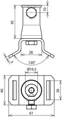 Dehn Roestvrij Staal Spanband Clip Met Contactdoos - 106322
