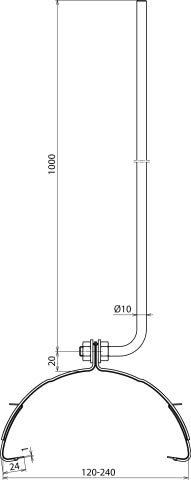 Dehn FS 10 1000 FG AL V2A luchtbevestigingssysteem nokheup tegels - 123109