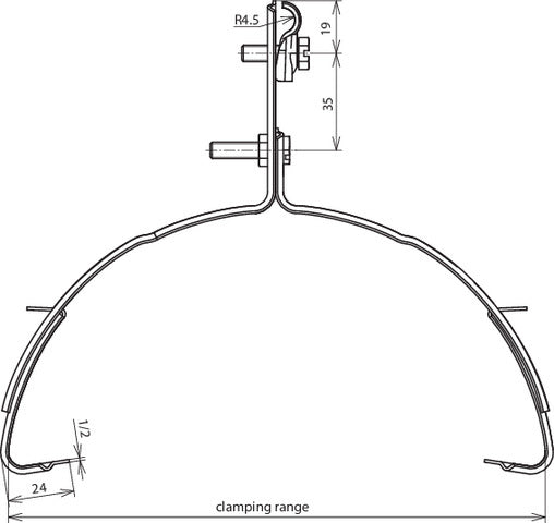 Adjustable DEHN Roof Cond. Holder DEHNQUICK Cu for Rd 6-10mm - 202227