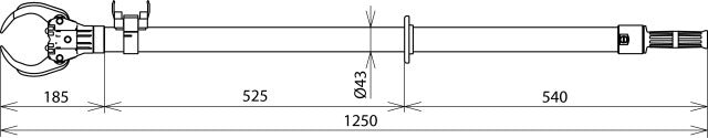 Dehn Rechte Zekeringtang Tot 36KV D30-90mm L1250mm - 765041