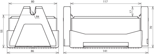 Dehn plat dak geleiderhouder FB2 met blok C35/45 dubbele houder - 253060 [2 stuks]