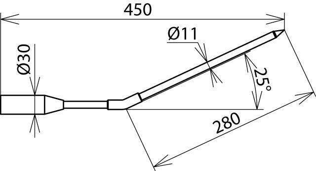 Dehn Haakse Testsonde Met M8 Draadbout Voor PHE 3-24KV - 766940