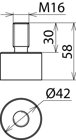 Dehn Lastype Schroefdraadbout M16X30mm St GalZn Kit - 755501