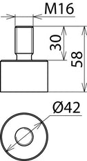 Dehn Lastype Schroefdraadbout M16X30mm St GalZn Kit - 755501