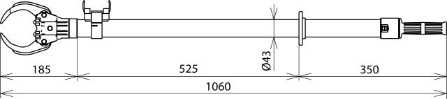 Dehn Zekeringtang Recht Un Tot 36KV D 30-90mm L 1060mm - 765040