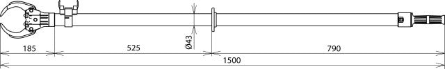 Dehn Rechte Zekeringtang L=1500mm Un Tot 36kv - 765042