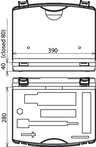 Dehn Kunststof Koffer Leeg 395x295x105mm Voor Testkop PHE III - 766036