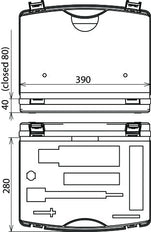 Dehn Kunststof Koffer Leeg 395x295x105mm Voor Testkop PHE III - 766036