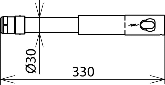 Dehn bedieningskop tot 36KV 50HZ zeskantas met insteekkoppeling - 766364