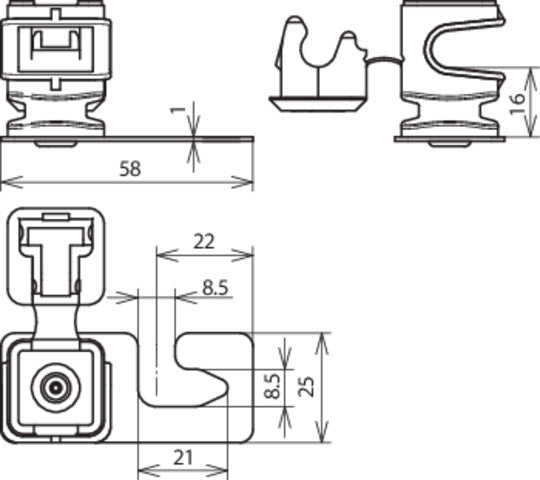 Dehn Dakgeleiderhouder Voor Golfplaten Daken Wpro5 8mm - 204906 [2 stuks]