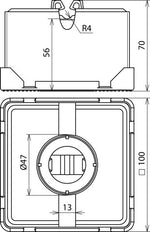 Dehn Dakconditioner Houder Voor Plat Dak Met Blok - 253015 [2 stuks]