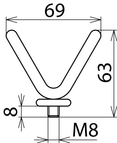 Dehn M8 G PHE Fork-Shaped Electrode For Aardingsmeter - 766924