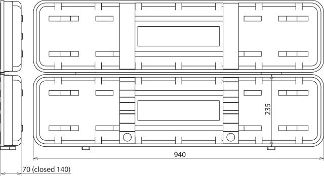 Dehn kunststof koffer voor PHE spanningsdetector 930x215x140mm - 766997