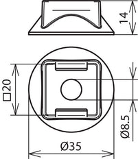 Dehn Plastic Voet Voor Geleider En Hengelhouders Grijs - 276016 [10 stuks]