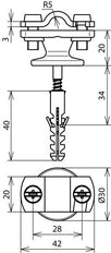 Dehn Geleiderhouder Met Flens Voor Rd 7-10mm - 275160