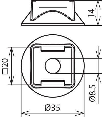 Dehn Bruin Plastic Voethouder Voor Geleider En Staaf - 276017 [10 stuks]