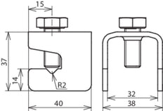 Dehn verbindingsklem voor bouwwapening St/Tzn - 308026 [2 stuks]